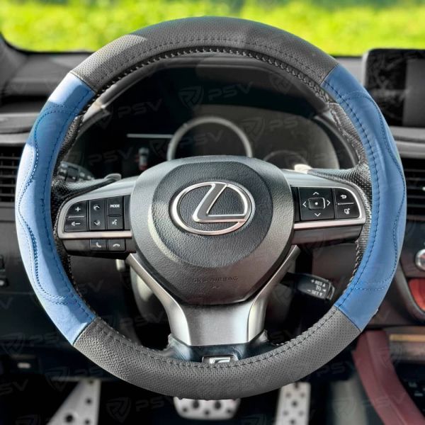 Оплетка на руль кожаная PSV "Galant" черно-синяя M (перфорация) Оплетка на руль кожаная PSV "Galant" черно-синяя M (перфорация)