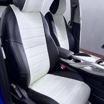 Авточехлы Автопилот Черный белый цвет